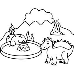 Playful baby dinosaurs 