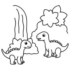 Prehistoric volcano erupting 