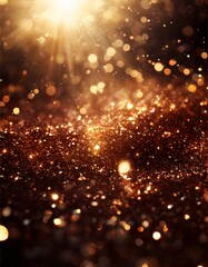 Obraz premium gold glitter background with bright light