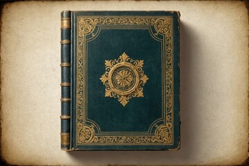 Old Vintage Antique Aged Rarity Book Cover Isolated on White