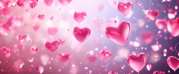 Obraz premium pink hearts wallpapers