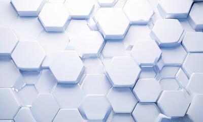 Fototapeta premium abstract 3d white hexagon background