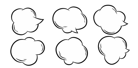 Simple Cloud Shape Variation illustration