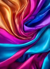 Obraz premium colorful silk fabric background