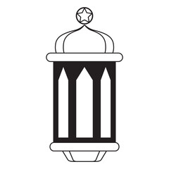 Hand Drawn Ramadan Kareem Lantern. Vector Sketch Design