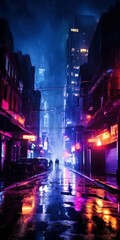 cyber alley by the - dark city wallpaper
