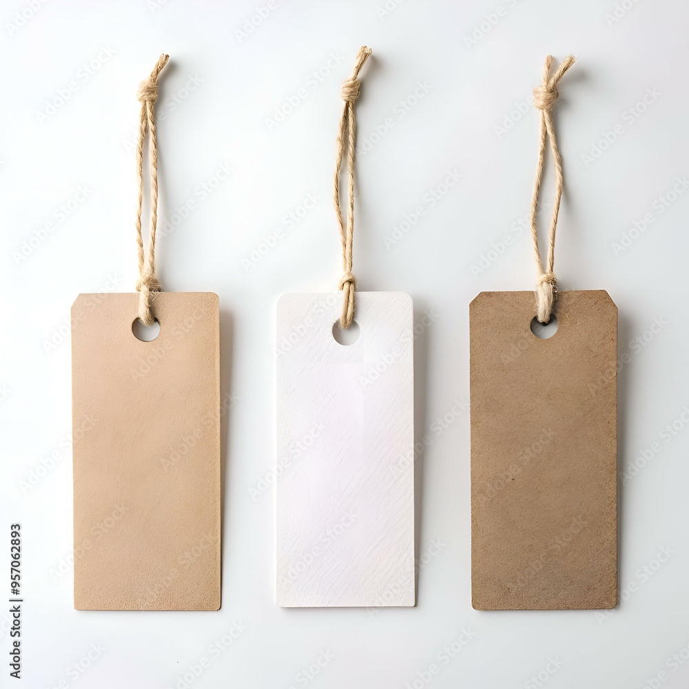 Poster three blank. rustic paper tags with twine. perfect for adding your own message.