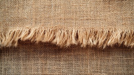 A zigzag edge on a fabric, frayed slightly to add a rustic and handmade feel.