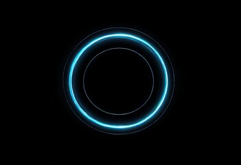 blue circle with black background
