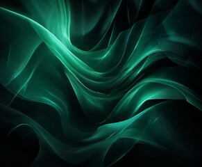 Fototapeta premium abstract green waves background