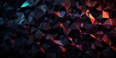 Naklejka premium dark background with many triangles