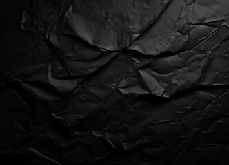 black crumpled paper background