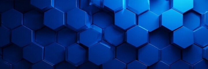 Fototapeta premium abstract blue hexagon background