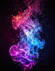 Fototapeta premium colorful smoke on black background