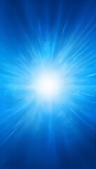 blue background with sun rays and stars