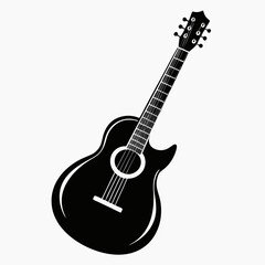 guitar vector, silhouette an iconic guitar shape