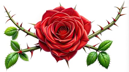 Rose+illustration+with+thorns