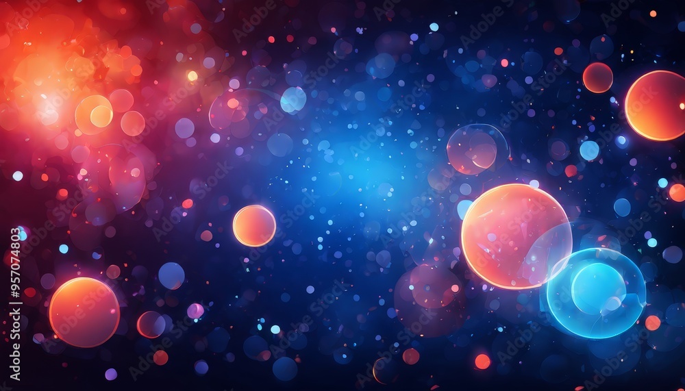 Poster abstract background with colorful circles
