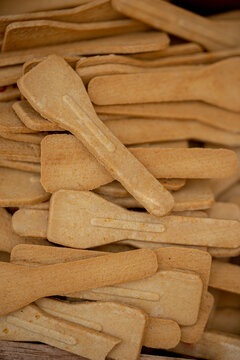 Cookies with form of spoon 