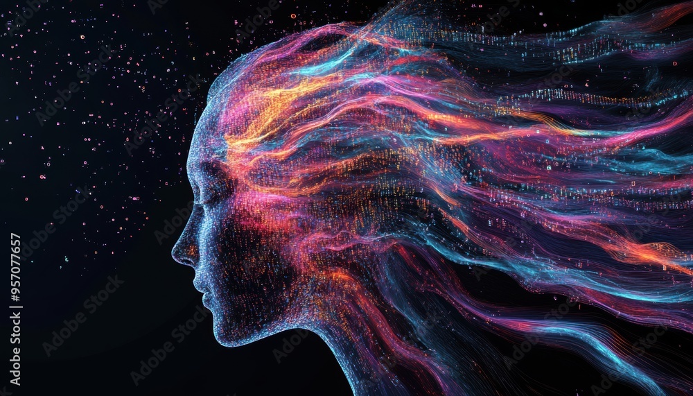 Poster digital synthesis: ai creativity manifested in binary streams