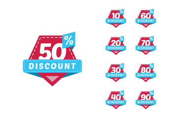50% Discount Sale Vector Design Collection Template Illustration Flat