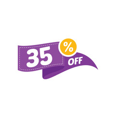 35% Discount Sale Vector Design Collection Template Illustration Flat