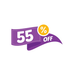 55% Discount Sale Vector Design Collection Template Illustration Flat