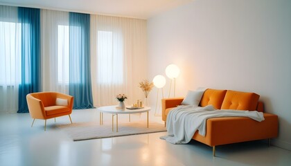 Photo interior modern design room 3d illustration
