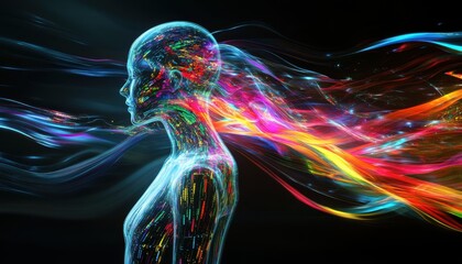 Digital Creativity Unleashed: AI Personified in Binary Streams