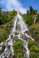 Obraz premium Trusetaler Wasserfall bei Brotterode-Trusetal im Thüringer Wald