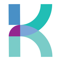 creative modern color full  letter logo design 