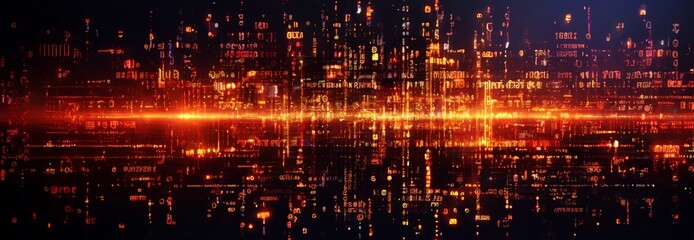 Fototapeta premium digital city at night