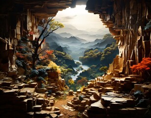 Obraz premium scene cave