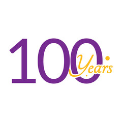 100 Years Anniversary Number simple design collection Vector Template Illustration