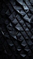 black abstract background with 3d shapes