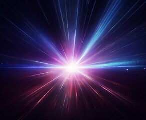 Fototapeta premium bright light burst in the dark space