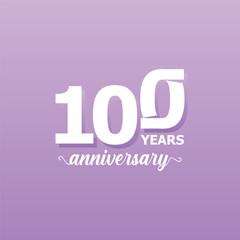 100 Years Anniversary Number design collection Vector Template Illustration