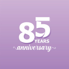 85 Years Anniversary Number design collection Vector Template Illustration