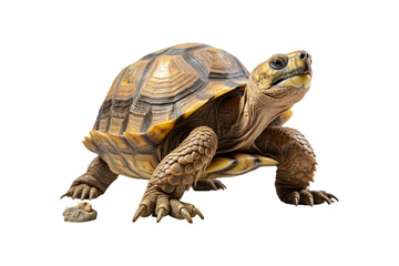 Obraz premium close up of a turtle, appropriate for use in publications on nature, education, and pet care