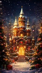 Obraz premium christmas night wallpapers - wall