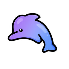 doodle cute sea and ocean animals whale, narwhal, starfish,marine plants,shell,octopus