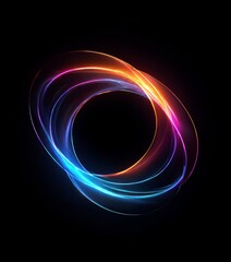 black background with circular light