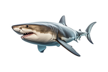 Fototapeta premium close up of a great white shark swimming; ideal for use in teaching materials or wildlife films