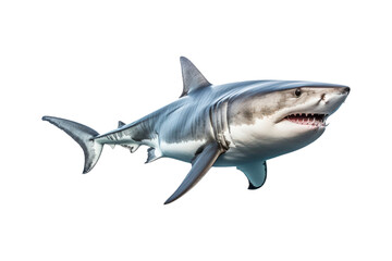 Fototapeta premium close up of a great white shark swimming; ideal for use in teaching materials or wildlife films