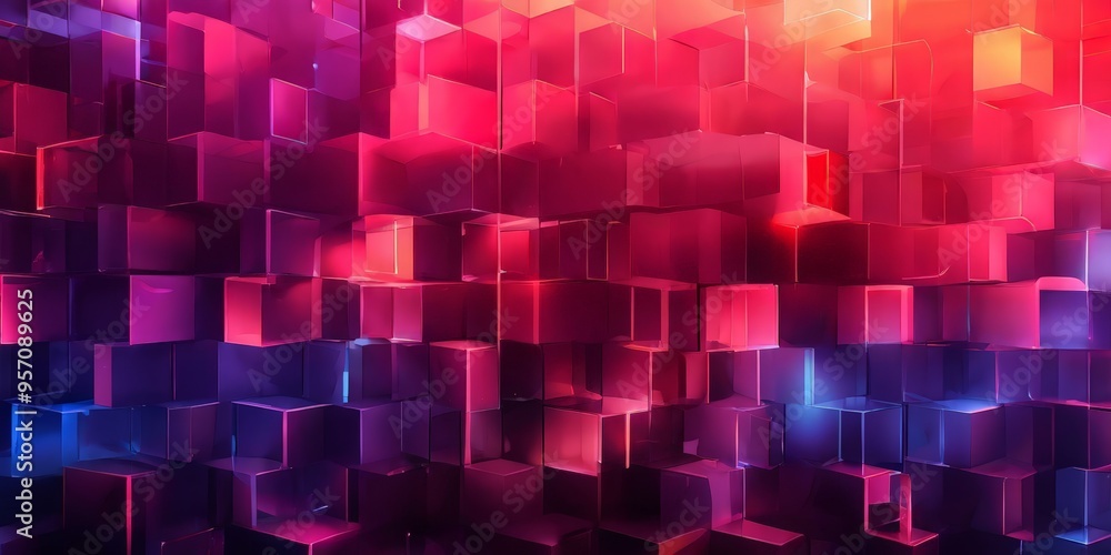 Poster abstract background with cubes