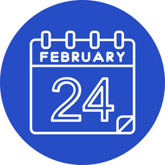 24 February Vector Icon Design