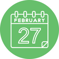 27 February Vector Icon Design