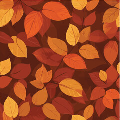 Seamless pattern with autumn leaves