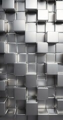 metal wall with many squares different sizes
