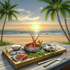 Obraz premium Beach restaurant